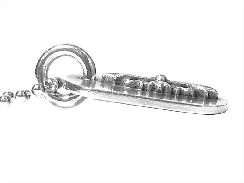 CHROME HEARTS クロムハーツ（原本無） レイズド フローラルクロス ドッグタグ トップ ボールチェーン ネックレス シルバー【中古】