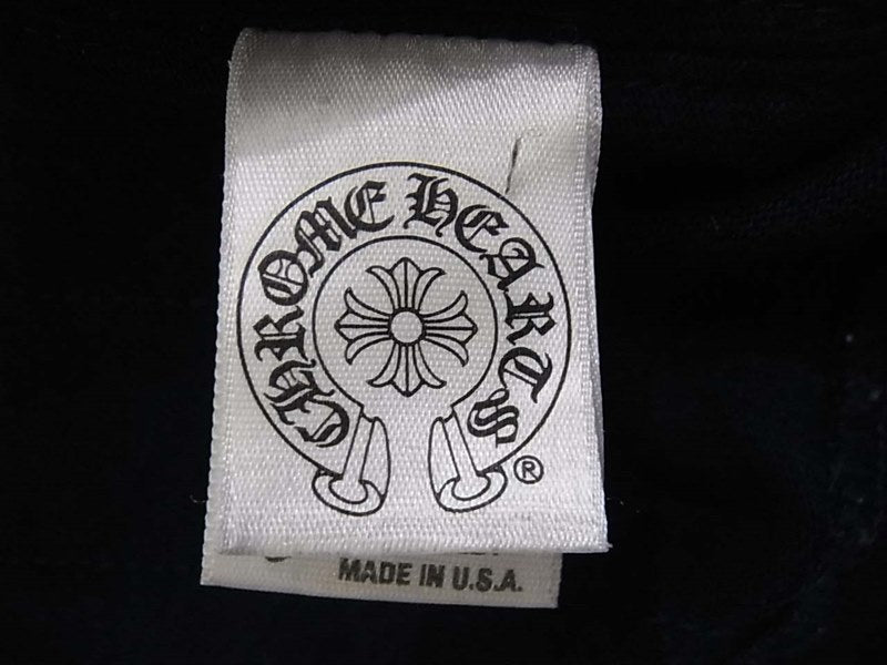 CHROME HEARTS クロムハーツ（原本無） 国内正規 PAPA VEST レザークロスパッチ ダガージップ ナイロン パパベスト ベスト ジレ ブラック系【美品】【中古】
