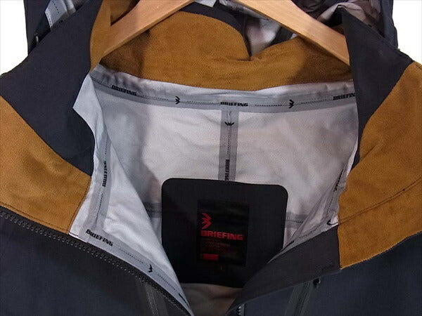 BRIEFING ブリーフィング 極美品 CORDURA×eVent SLIDING WP SHELL スライディング シェル ジャケット 黒×カーキ Ｌ【美品】【中古】