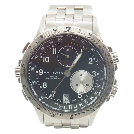 HAMILTON ハミルトン H77612133 KHAKI アビエイション E.T.O 腕時計 シルバー系【美品】【中古】